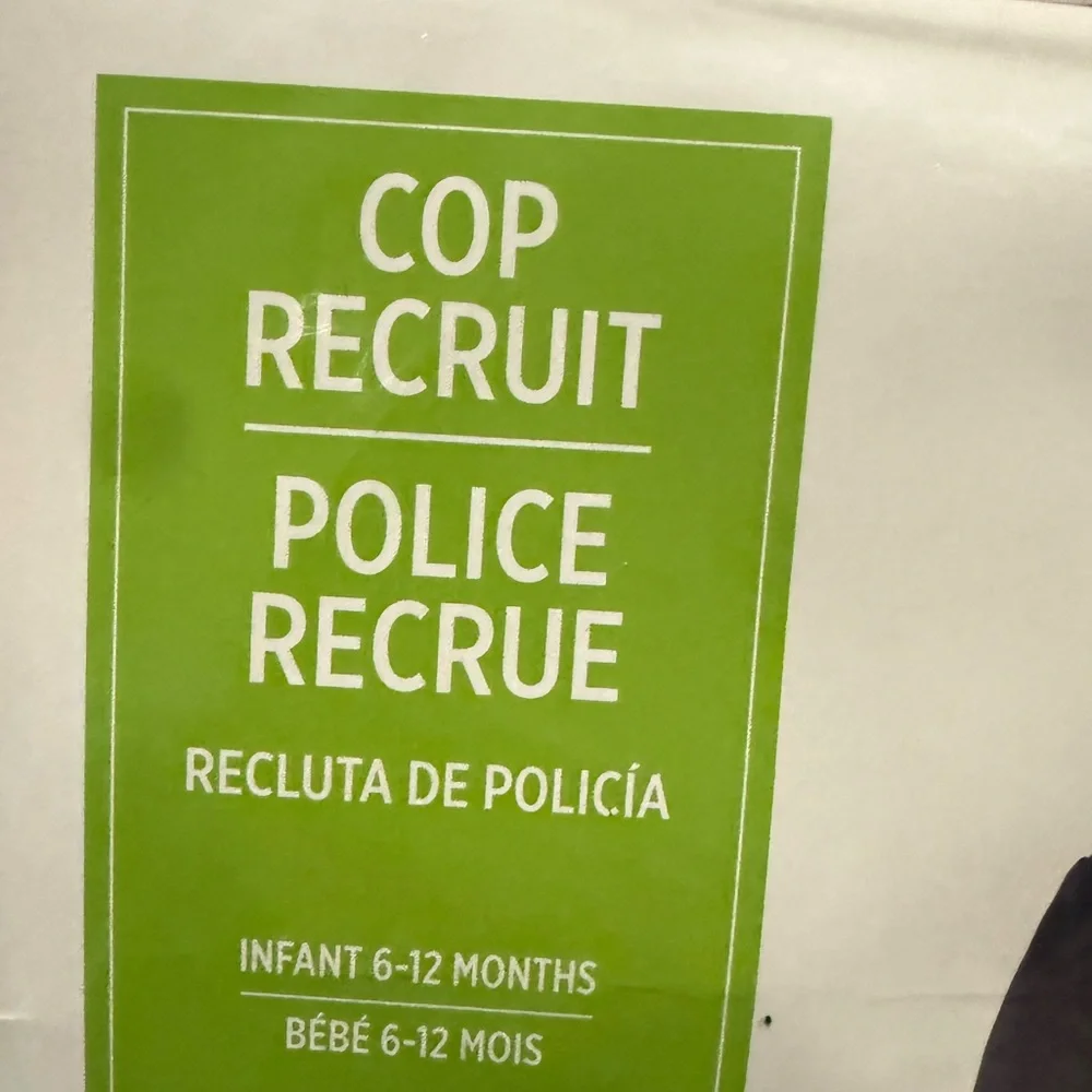 Infant 6-12M Cop Recruit Costume Party City NWT
